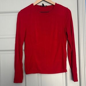 Anne Klein Bold Red Long Sleeve Top